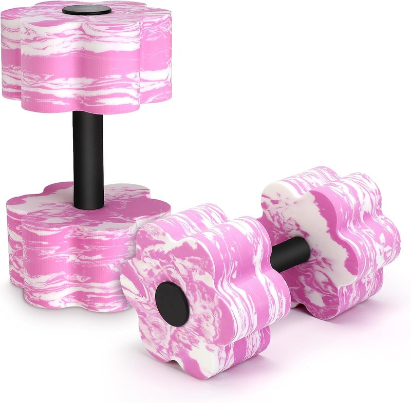 Carperipher Camouflage Aquatic Dumbbells, Set of 2 Water Aerobic Exercise Foam Dumbbell Pool Resistance, Water Aqua Fitness Barbells Hand Bar Exercises Equipment for Weight Loss - Image 1